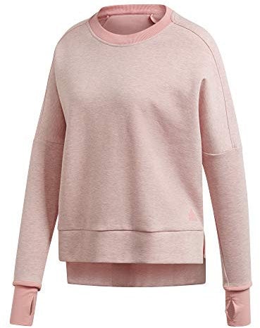 adidas W Ver Crew, Maglia di Tuta Donna, Rosa mélange (Glpnme), XS