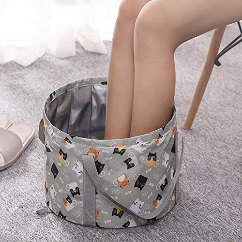 Falteimer 26L Zusammenklappbarer Wassereimer Faltbarer Eimer Platzsparend Multifunktionseimer Tragbar Faltschüssel Multifunktion Angel Eimer Nicht Undicht Haushalteimer Camping Putzeimer Waschschüssel