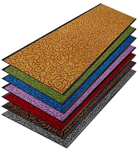 Floordirekt Design-Sauberlaufmatte Brasil | Schmutzfangmatte in vielen Farben und Größen | Türvorleger | Strapazierfähig & pflegeleicht (90 x 150 cm, Rot)