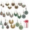 12 paar Boho Style Baumeln Ohrringe Vintage Hängend Set für Kleidung Damen Frauen Mädchen,Retro Böhmischer Orientalisch Hängeohrringe Ohrring Ohrstecker Piercing Ohr Mit Blumen Blatt Wassertropfen