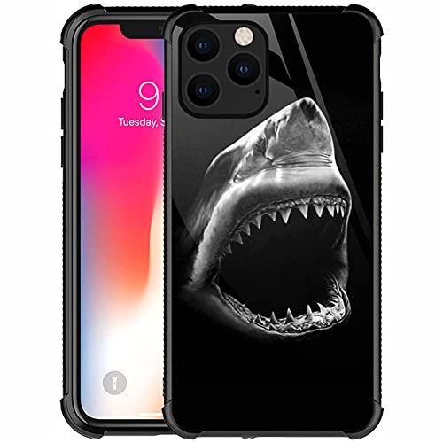 Goodsprout Compatible with iPhone 11 Pro Case Ocean Shark Mouth Graphic for Girls,Picture Pattern Design Shockproof Anti-Scratch Hard PC Back Case for iPhone 11 Pro