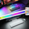 ABCidy Gaming Beleuchtung Led PC, Under Monitor Lampe RGB, Screenbar für TV, Ambient Deko 12 Dynamische Szenen, Lightbar Fernbedienung Farbwechsel, Einstellbare Helligkeit und Geschwindigkeit