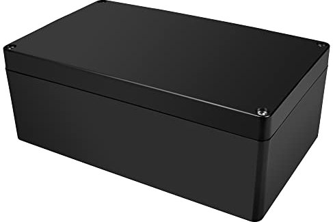 Project Box Therlan IP65 Waterproof Electronics Box DIY ABS Junction Box Universal Plastic Project Enclosure For Indoor Outdoor 200mm x 120mm x 75mm (Black)