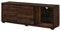 MASSIVMOEBEL24.DE | BARK by WOLFMÖBEL - TV-Board aus Massivholz #212 inkl. LED Beleuchtung | Akazienholz - Dunkelbraun, lackiert | 175 x 40 x 63 cm | 5 Ablagefächer | echte Baumrinde