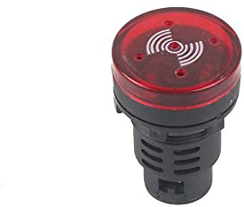AD16-22SM Blitz-Signal-Licht, 22 mm, LED, aktiver Summer, Piepton-Alarm-Anzeige (110,30 mm) Rot