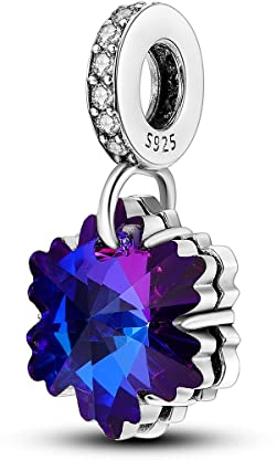 NARMO 925 Sterling Silber Charms für Armbänder Original Bead Charm für Pandora Armband Schneeflocke Dangle Charms