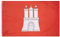 MUWO Flagge 16 deutsche Bundesländer + Mallorca 90 x 150 cm, doppelseitige Gartenflagge, wetterbeständige Fanflagge, Polyester Länderflagge Deutschland, mit Metallösen. (Hamburg)