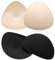 WLLHYF 2 Pairs Triangle Bra Pads Inserts, Breathable Bra Inserts Skin Color Removable Breast Padding Soft and Comfortable Breast Enhancers Bra Pads for Women Girls Bra Any Cup Cover, Black Skin B