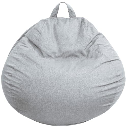 bananair - Sitzsack Kinder - Weich & Bequem, Maschinenwaschbarer Bezug, Leicht Transportierbar - Gaming Sitzsack mit Füllung, Bean Bag Chair XXL (80x70 cm, Grau)