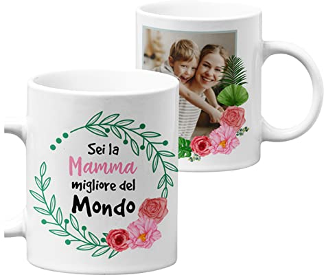 Colorfamily Tazza Personalizzata con foto Mamma Sei la Mamma Migliore del Mondo Mug 11 Oz