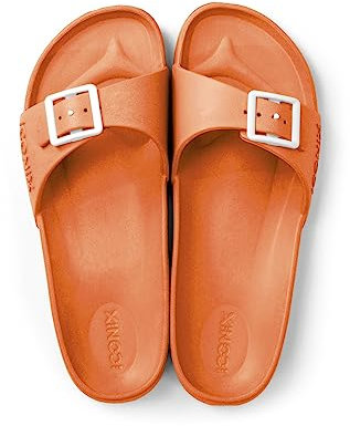 ICONIX Ciabatte Estive Donna - L'Essenziale per Mare, Casa e Piscina - Ciabatte Leggere e Confortevoli in Varie Colorazioni (Arancio, numeric_40)