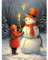 Sonsage DIY Diamant Malerei Kits für Erwachsene niedlich Schneemann Diamant Kunst 5D Edelstein Winter Handwerk voller Bohrer Runde Farbe von Nummer für Home Wall Decor Geschenk 12x16 Zoll