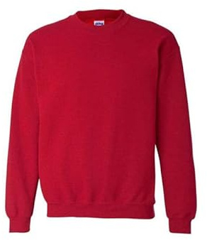 Heavy Blend 8 oz. 50/50 Fleece Crew (G180), Antique Cherry Red, S