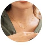 PRETOLE Gold Mama Necklaces for Women, 14K Gold Plated New Mom Necklaces for Women Adjustable Mama Layered Necklaces Hypoallergenic Thin Gold Stacked Necklace for Mother's Day Mama Gifts