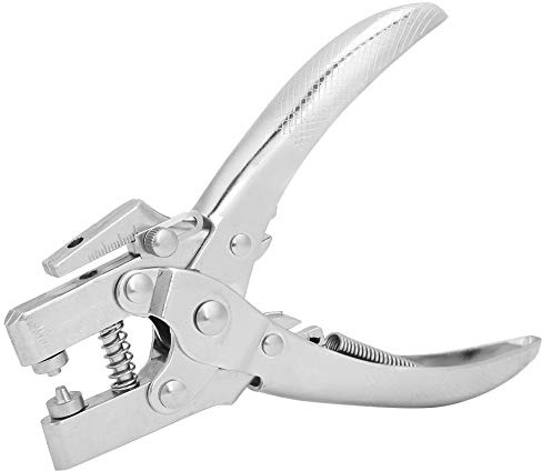 Lochzange 5mm Stanzleistung Verstellbar, 100 Ösen, 2-in-1 | Stanzt Sauber Leder, Papier Und Stoff, 60# Stahl Gefertigt, Ösenzange Für Diy-Projekte Basteln Reparaturen