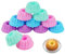 12 Pièces Moule Mini Kouglof Silicone, Moule a Baba au Rhum, Moules à Kouglof Réutilisables, Faciles à Démouler pour la Pâtisserie Gâteau au Dessert Pudding (Diamètre 6.5cm, Hauteur 3.5cm, 4 Couleurs)