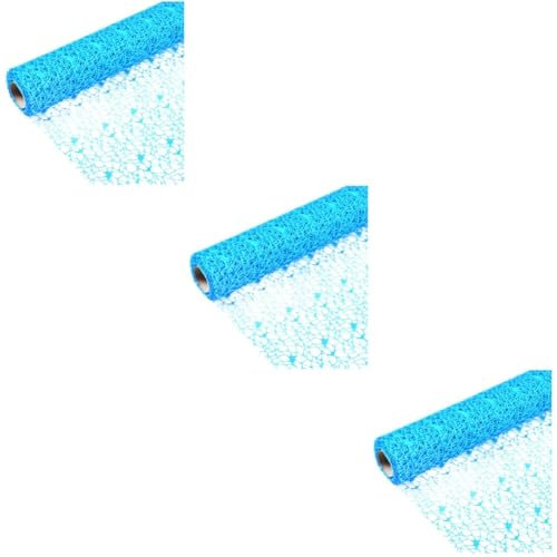 3 Stück Rolle Breites Band Stoffband Metallgitter Diy Bastelband Netzband Poly-mesh-band Osterkranzband Tüllband Verpackungsmaterialien Für Blumen Bastelnetz Geschenk Kind Säumen