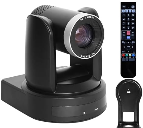 SMTAV Cámara PTZ 4K, zoom óptico 20X, salida de transmisión IP 4KP30, para iglesias, escuelas, videoconferencias y transmisión en vivo. (SDI+HDMI+USB3.0+IP, 20X)