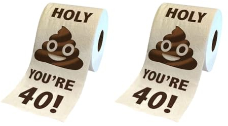 Kochenty 2 Rollen Toilettenpapier, lustige Geburtstagsgeschenke für Frauen und Männer, Toilettenpapier, Toilettenpapier, Witz, lustiges Papier, 40