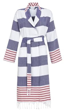 Ringella Hamam Bademantel mit Fransen Farbe ultramarin, Größe 44