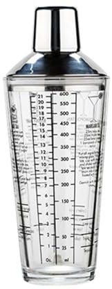 Set di shaker per cocktail in vetro unico, funzionale, set da 400 ml con strumento per l'intrattenimento domestico