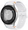MoKo Sport Armband Kompatibel mit Samsung Galaxy Watch 7 FE 6 5 4 Armband 40mm 44mm/Watch 6 4 Classic Armband 43mm 47mm 42mm 46mm/5 Pro 45mm, Keine Lücke Silikon Band für Damen Herren, Weiß