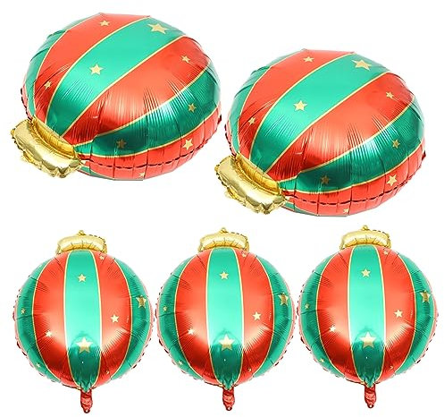 TOYANDONA 5 Pz Decorazione natalizia con palloncini ornamenti di palla di Natale palloncini di zucchero filato fili di natale christmas party palloncini natalizi palloncino decorativo