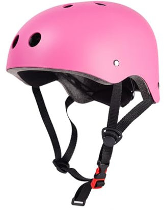 Kinder-Fahrradhelm, Kleinkind-Skateboard-Helm für 3–13 Jahre, Jungen und Mädchen, leichter verstellbarer Helm, Kindersicherheit, Kinderhelm zum Radfahren, Roller, Skaten (Rosa, S)
