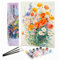 Bougimal Peinture par Numéro Adulte Paysages avec Pinceaux et Acryliques Bricolage Peintures Kits, pour la Décoration Intérieure maison, Fleurs 4 28x35cm(sans Cadre)