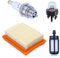Mtanlo Filtro Aria per Stihl FS120 FS200 FS250 FS300 FS350 FS400 FS450 Sostituire 4134 141 0300 con BPMR7A Candela di accensione 188-512-1 Pere di adescamento 530047721 Filtro Benzina