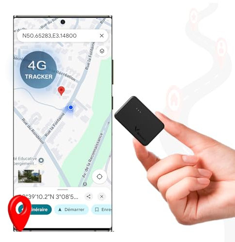 4G Mini Traceur GPS Zeerkeer Fonctionne avec Abonnement Traqueur GPS Mini pour Voitures/Enfants/Personnes âgées/Motos Suivi en Temps Réeltraces Historique 50 Jours d'autonomie Localisateurs Magnétique