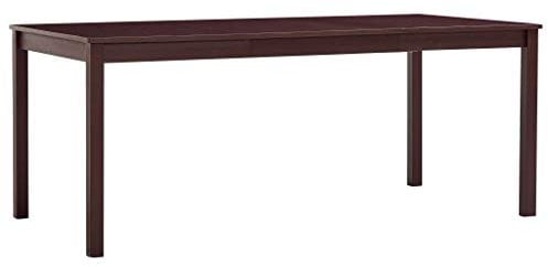 Xichuzi Esstisch, Esszimmertisch, Baumkantentisch, Dining Tables, Esszimmermöbel, Küchentisch, Dunkelbraun 180 x 90 x 73 cm Kiefernholz