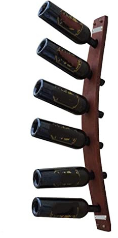 GAOJUNAN Weinflaschenhalter Wine Holder Weinregal Aus Holz Zum Aufhängen, Retro-Weinflaschenregal, Weinflaschenhalter, Bar, Weinkeller Champagner Flasche Display Stand(B)