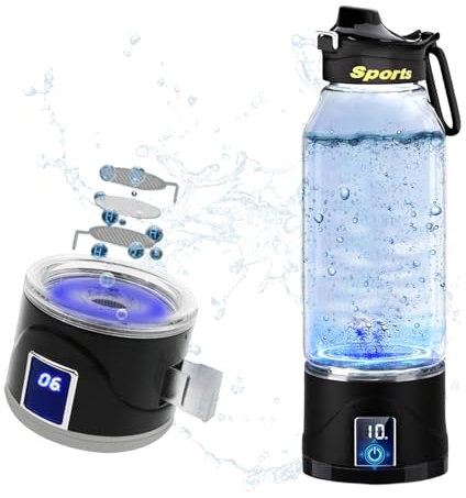 Hydrogen Water Bottle 1000ml Hydrogen Rich Water Cup,Portable Hydrogen Water Generator,Hydrogen Water Machine,SPE PEM Technology Hydrogen Water Ionizer for Travel, Sport, Gym,Office,Home Drinking
