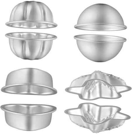 Gadpiparty 4satz Badebombenformen Aus Aluminiumlegierung Backformen Für Badebomben Formen Für Bad Salz Bombe Kuchen Formen Für Seife Brot Pudding Eiswürfeln