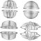 Gadpiparty 4Satz Aluminium Badekugel Formen Teiliges Für DIY Badebomben Hochwertige Lebensmittelechte Silikonformen Zum Selbermachen Von Badebomben Und Badezusätzen Einfach