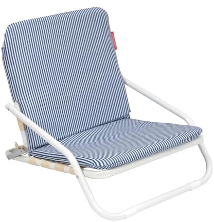 Flamingueo Leichter Strandstuhl, Faltbar, Tragegriff, Polyester- und Aluminium-Gewebe, Gepolstertes Kissen, 62 x 51,5 x 49 cm