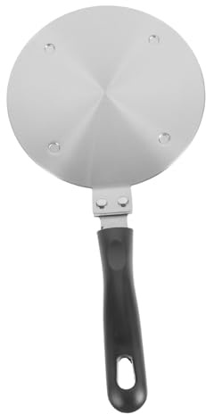 Plaque Conductrice de Chaleur pour Moka, Inox Argenté Poignée | Bakelite, Convertit sur Induction, Plaque D’adaptation pour Cafetière, Format Compact