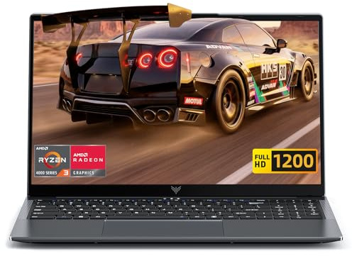 Tivique 2026 16 Inch FHD Laptop Ryzen 4300U Quad-Core (Processor Up to 3.7GHz) - 16GB DDR4 RAM 512GB M.2 SSD, Support Dual-Band WiFi, HDMI, USB 3.2,BT 5.2, 1200 16:10 HD Display, 5000mAh Long-Batter