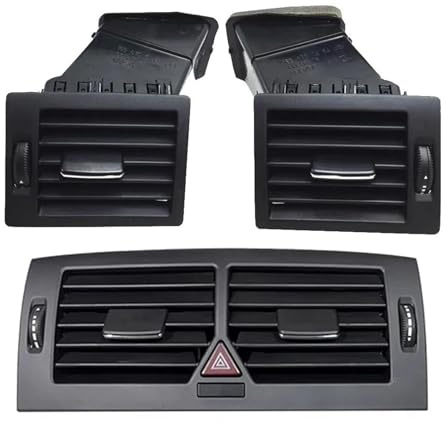 Armaturenbrett Klimaanlage Lüftungsschlitz Frontkonsole Vollchrom Zentrale Klimaanlage Lüftungsgitter Für Mercedes Für Benz W166 W164 W211 W245 W251 R280 B180 B200 B300(Full set of)