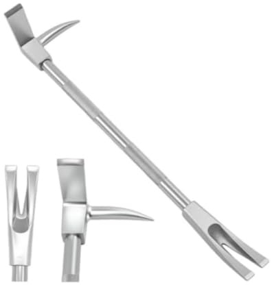 Demolition Wrecking Bar, 3-in-1 Nail Puller with Axe Spike 24inch