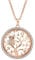 Ouran Fashion Halskette für Frauen, Baum des Lebens mit Eule Anhänger Halskette Mädchen CZ Kristall Halskette Lange Halskette Glänzende Strass Halskette (Roségold)