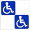 SkinoEu® 2 Stück Vinyl Aufkleber Autoaufkleber Behindert Symbol Rollstuhlfahrer Rollstuhl Stickers Auto Moto Motorrad Fahrrad Fenster Tür Tuning B 1