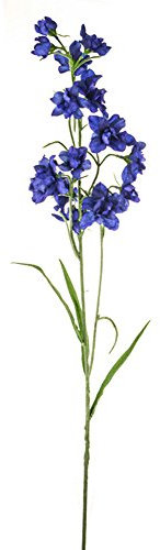 FloristryWarehouse Delphinium Artificial Silk 76cm Pack of 3 Stems Dark Blue