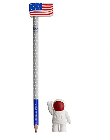 Legami ASTRO0001 To The Moon And Back Radiergummis und Bleistift-Set