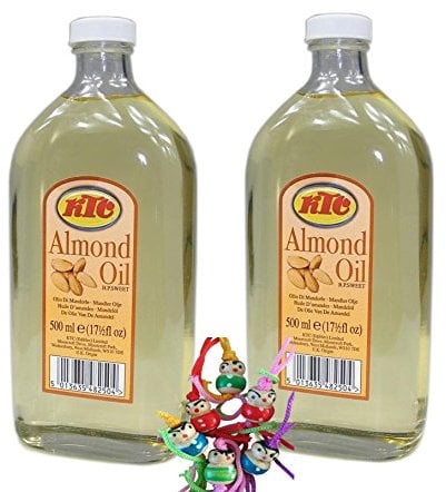 [ 2x 500ml ] Mandelöl / Speiseöl und für die Körperpflege / PURE ALMOND OIL + ein kleiner Glücksanhänger gratis
