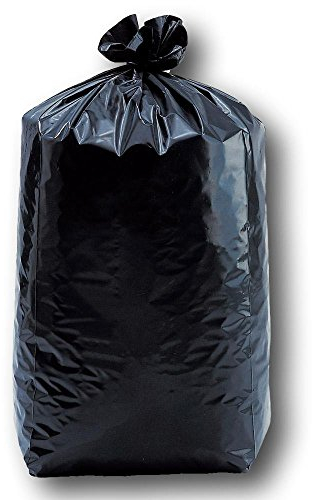 Lot de 100 sacs poubelle 50, Litres noir renforcé qualité professionnel 35u 68 x 75 cm haute résistance, garanti anti-fuite