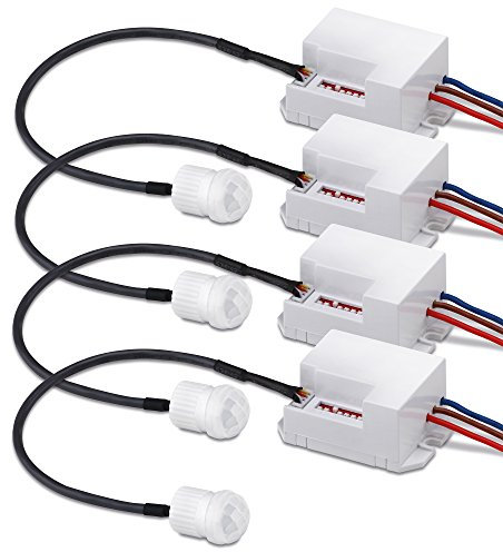 sonero IMS100 Einbau-Bewegungsmelder - Verdeckte Unterputzmontage, 360°/3 oder 6m Arbeitsfeld (4er- Set)