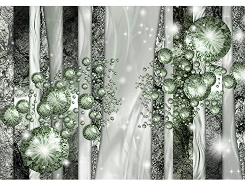 Runa Art Papier peint intissé Mural Résumé 3D Moderne Toison Salon Chambre à Coucherr Salle - Tableaux Muraux Tapisserie Photo - vert 9371010b