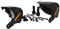 ICTRONIX Paar 22mm 7/8 Schwarz Motorrad Handschützer Handprotektoren Lenkerschutz Windschutz